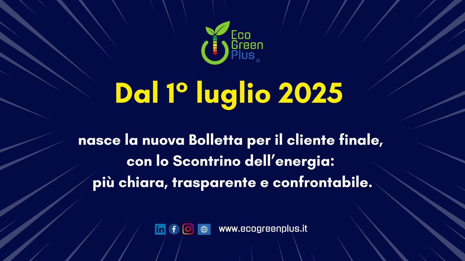 Dal 1° luglio 2025 arriva la nuova bolletta dell’energia