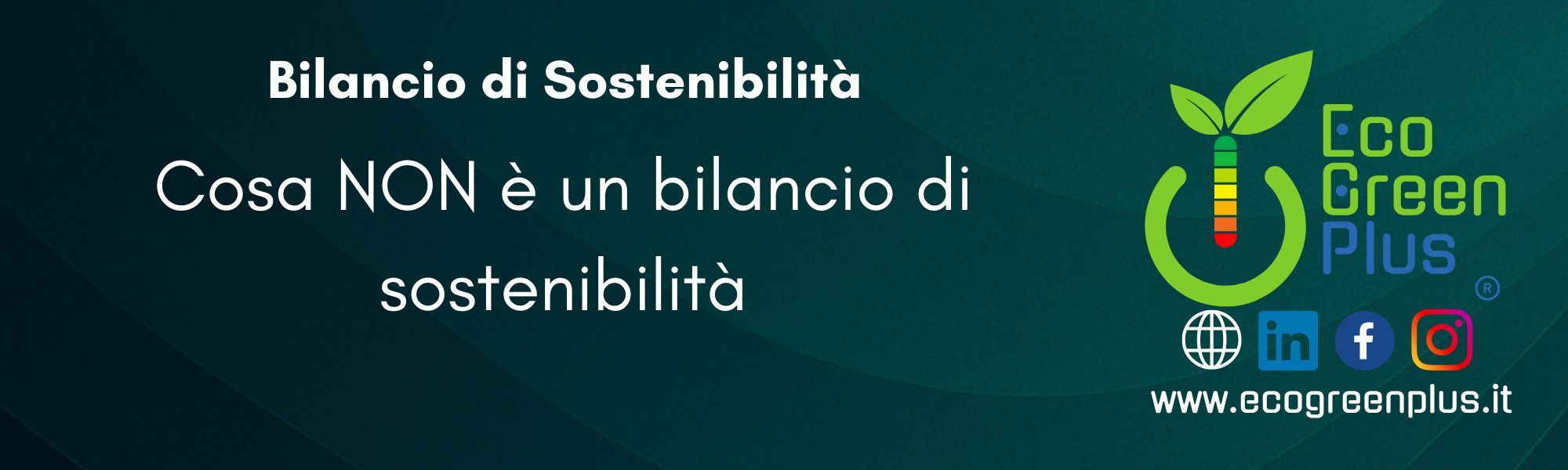 Cosa NON è un bilancio di sostenibilità